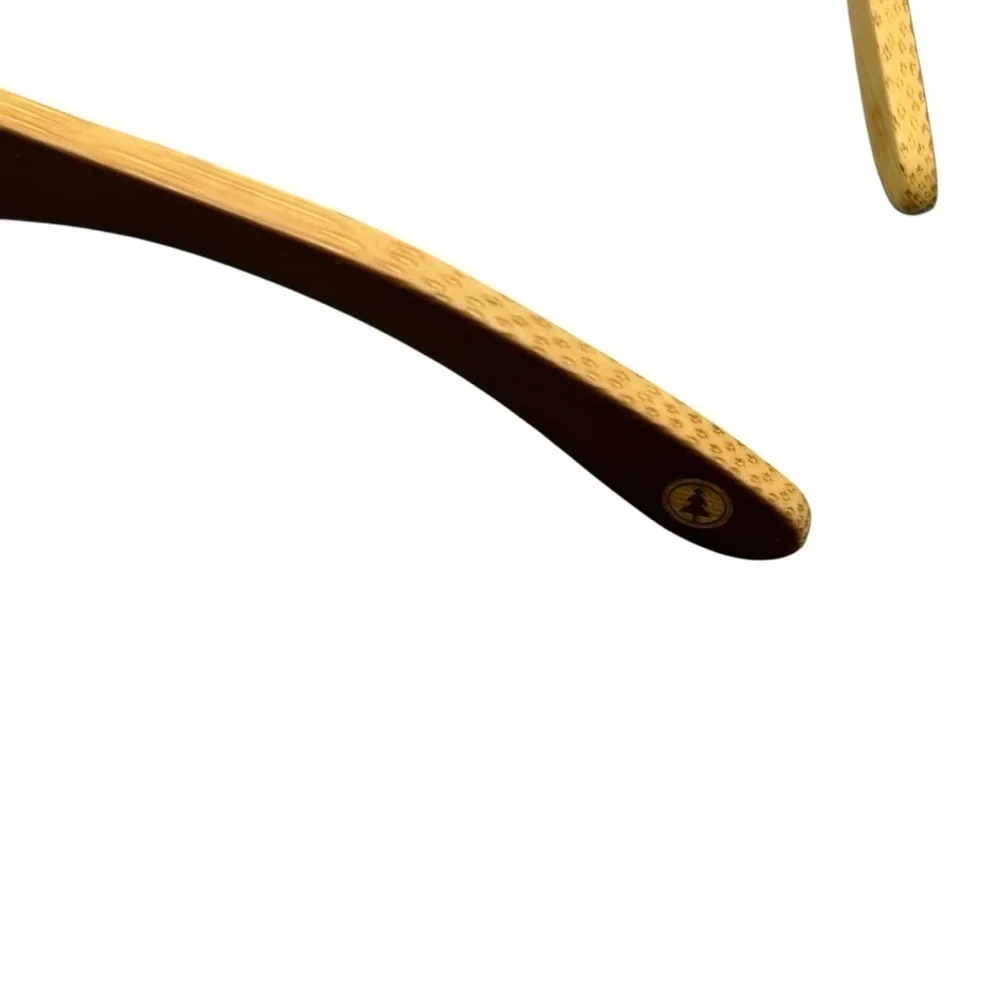 Bamboo Wood & Bronze Round Sunglasses – Gradient Lenses, Unisex Vintage Style